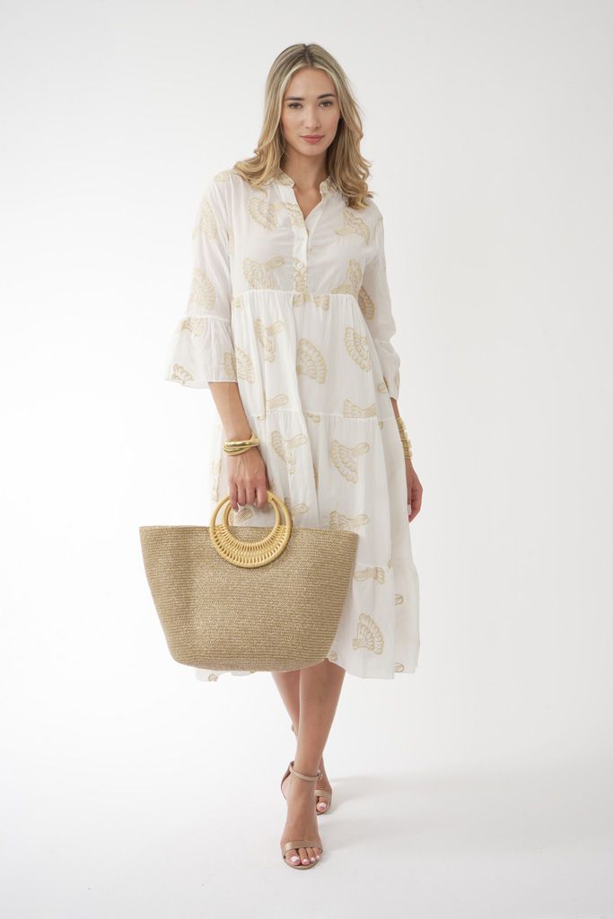 White Gold boho dress