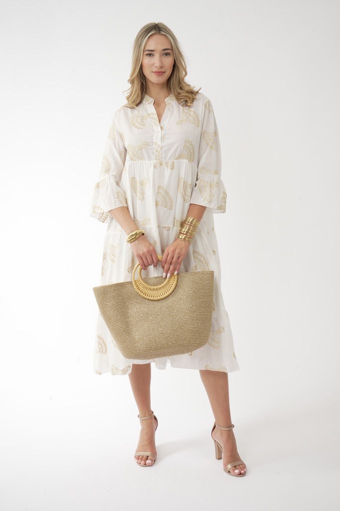 White Gold boho dress
