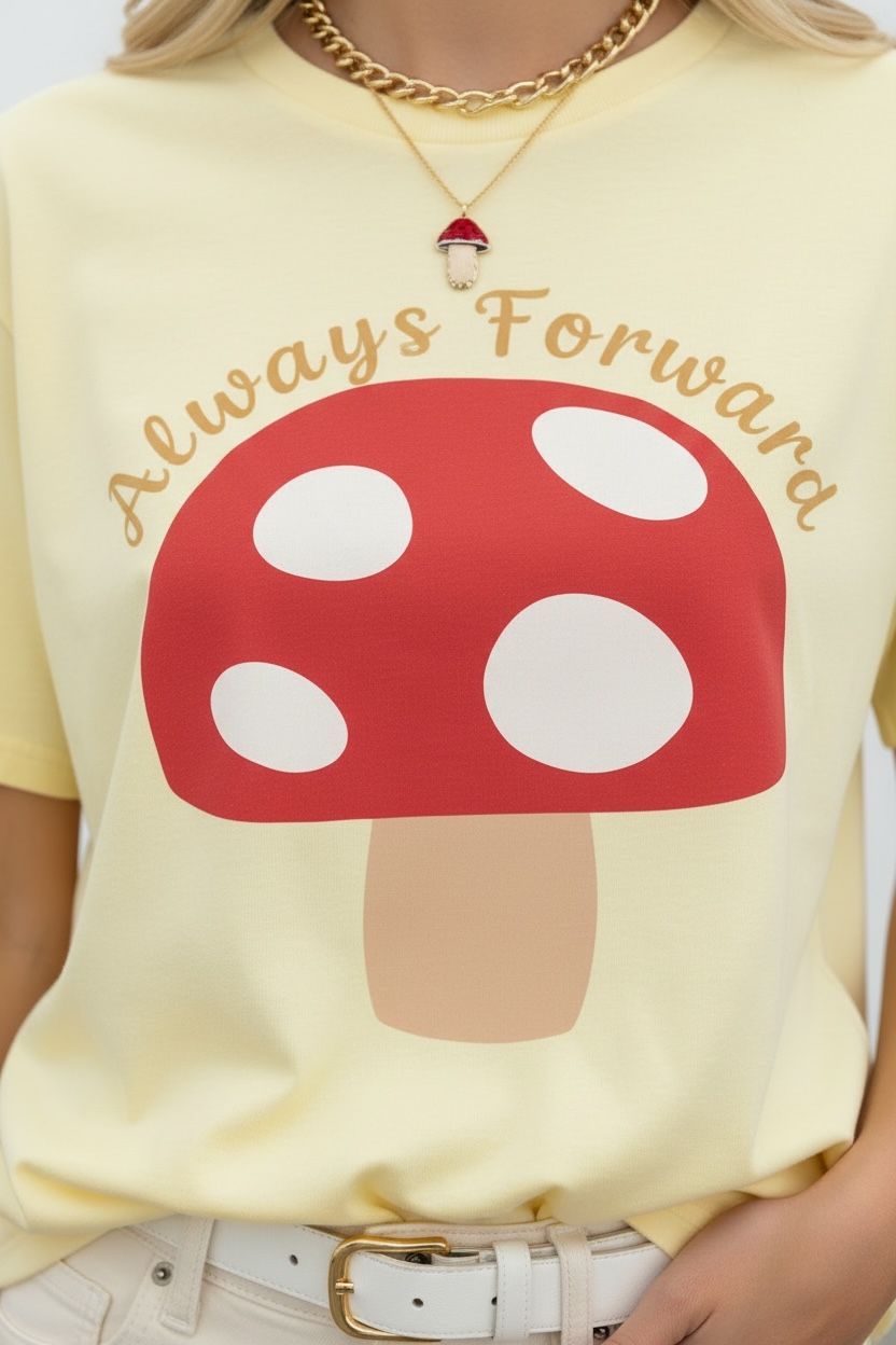 always-forward-mushroom-t-shirt